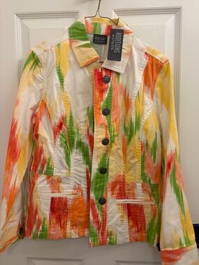 Additions by Chico's Women's Multi-Color Cotton Jacket